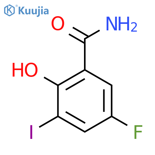 5-Fluoro-2-hydroxy-3-iodo-benzamide structure