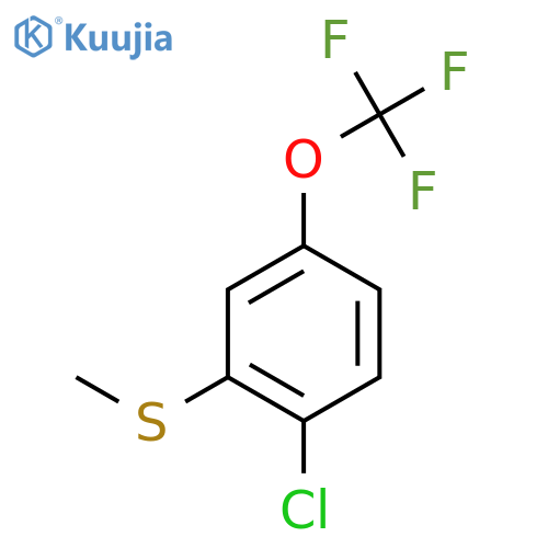 (2-Chloro-5-(trifluoromethoxy)phenyl)(methyl)sulfane structure