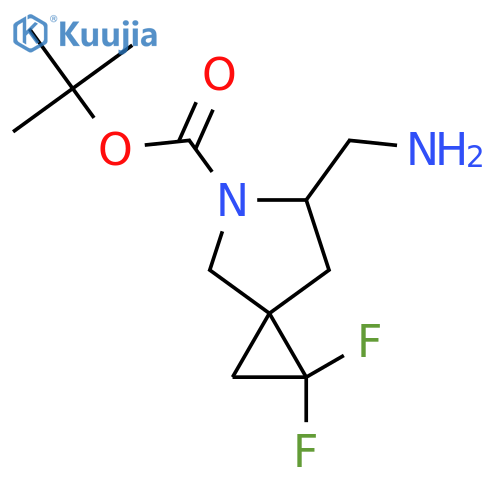 tert-butyl 6-(aminomethyl)-1,1-difluoro-5-azaspiro2.4heptane-5-carboxylate, Mixture of diastereomers structure