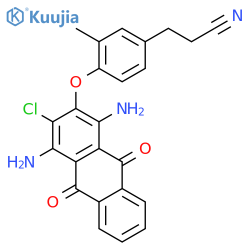 3-[4-[(1,4-diamino-3-chloro-9,10-dioxo-2-anthryl)oxy]-3-methyl-phenyl]propanenitrile structure