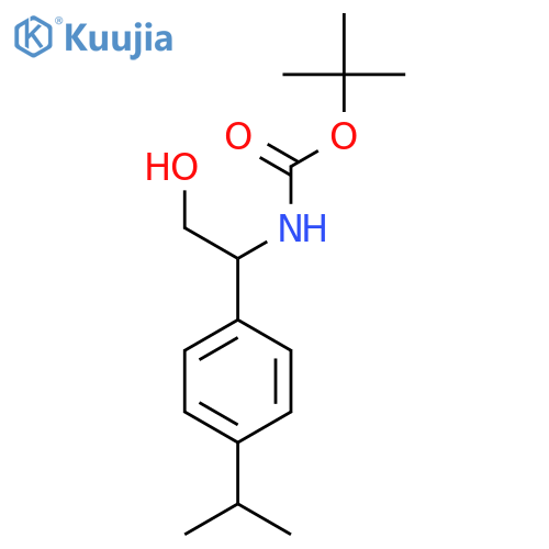 tert-butyl N-{2-hydroxy-1-[4-(propan-2-yl)phenyl]ethyl}carbamate structure