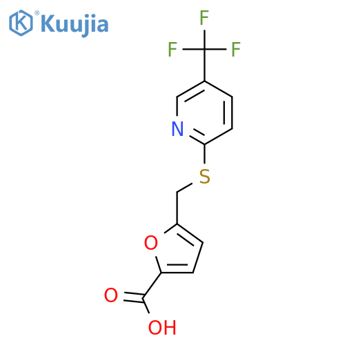 5-({5-(Trifluoromethyl)-2-pyridylthio}methyl)-2-furoic Acid structure
