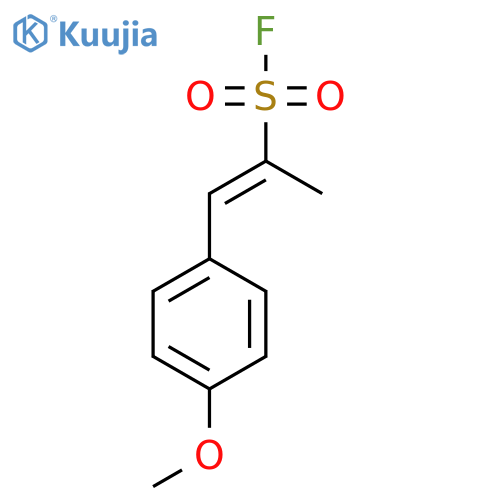 (1E)-1-(4-methoxyphenyl)prop-1-ene-2-sulfonyl fluoride structure