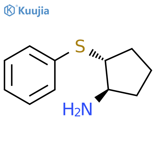 Cyclopentanamine,2-(phenylthio)-, (1R,2R)-rel- structure