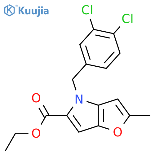 Ethyl 4-[(3,4-dichlorophenyl)methyl]-2-methylfuro[3,2-b]pyrrole-5-carboxylate structure