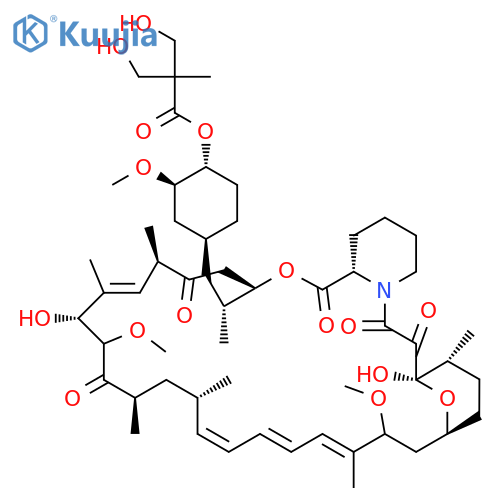 (1R,2R,4S)-4-(2R)-2-(1R,9S,12S,15R,16E,18R,19R,21R,23S,24E,26E,28E,30S,32S,35R)-1,18-dihydroxy-19,30-dimethoxy-15,17,21,23,29,35-hexamethyl-2,3,10,14,20-pentaoxo-11,36-dioxa-4-azatricyclo30.3.1.0,4,9hexatriaconta-16,24,26,28-tetraen-12-ylpropyl-2-methoxycyclohexyl 3-hydroxy-2-(hydroxymethyl)-2-methylpropanoate structure
