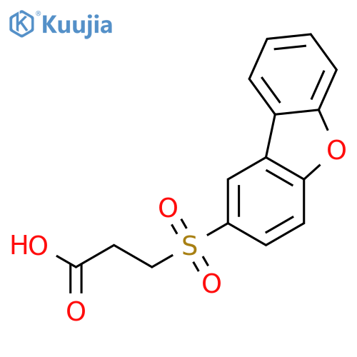 Propanoic acid, 3-(2-dibenzofuranylsulfonyl)- structure