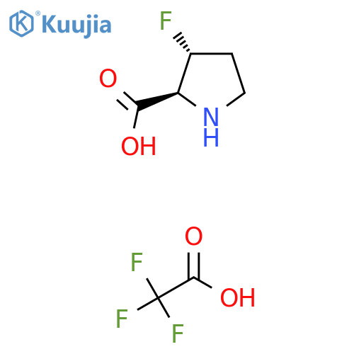 (2S,3R)-3-fluoropyrrolidine-2-carboxylic acid;2,2,2-trifluoroacetic acid structure