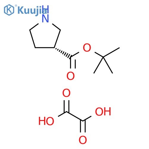tert-butyl (3R)-pyrrolidine-3-carboxylate;oxalic acid structure