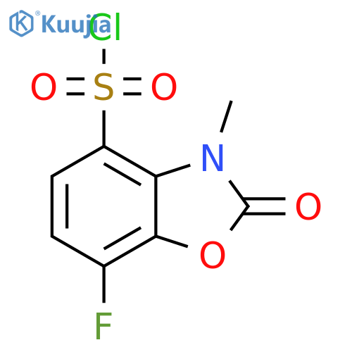 7-fluoro-3-methyl-2-oxo-1,3-benzoxazole-4-sulfonyl chloride structure
