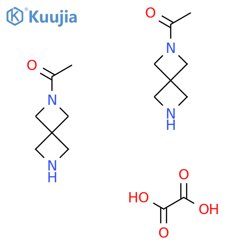 1-(2,6-diazaspiro[3.3]heptan-2-yl)ethanone;hemi(oxalic acid) structure