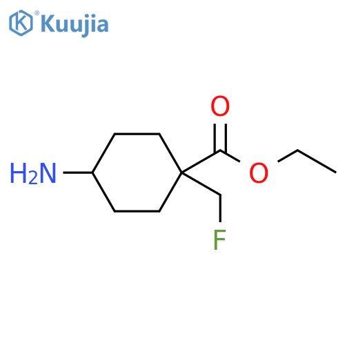 ethyl 4-amino-1-(fluoromethyl)cyclohexanecarboxylate structure