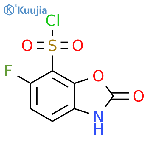 6-fluoro-2-oxo-3H-1,3-benzoxazole-7-sulfonyl chloride structure
