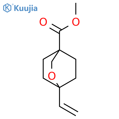 methyl 1-vinyl-2-oxabicyclo[2.2.2]octane-4-carboxylate structure