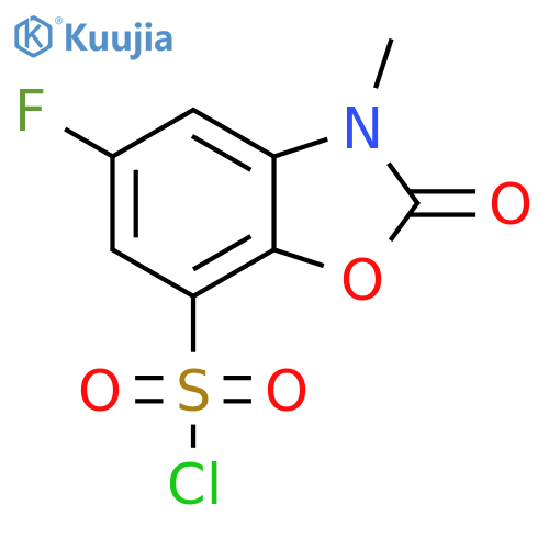 5-fluoro-3-methyl-2-oxo-1,3-benzoxazole-7-sulfonyl chloride structure