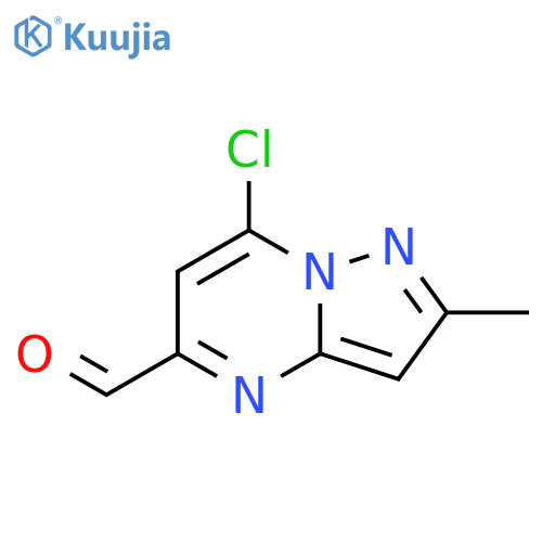 7-chloro-2-methyl-pyrazolo[1,5-a]pyrimidine-5-carbaldehyde structure