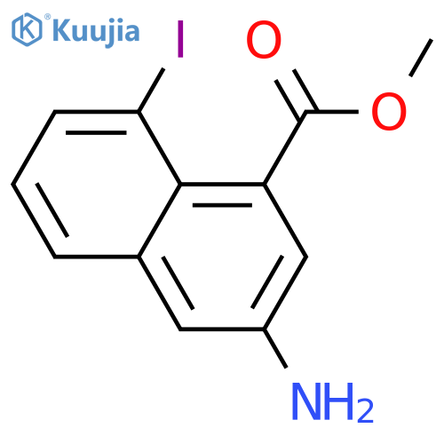 methyl 3-amino-8-iodo-naphthalene-1-carboxylate structure