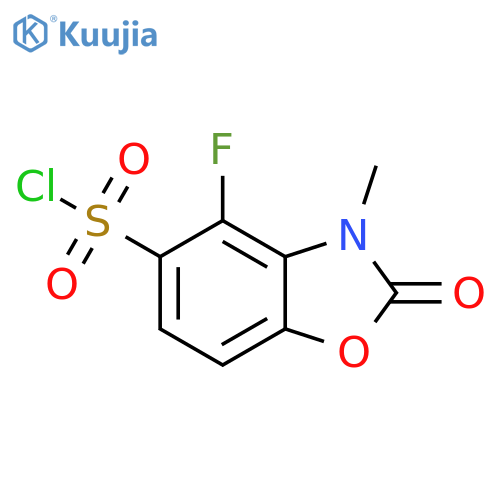 4-fluoro-3-methyl-2-oxo-1,3-benzoxazole-5-sulfonyl chloride structure