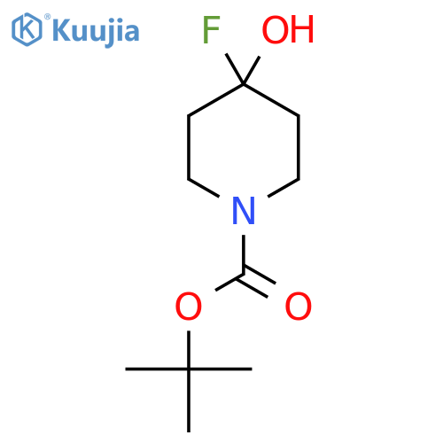 tert-butyl 4-fluoro-4-hydroxy-piperidine-1-carboxylate structure