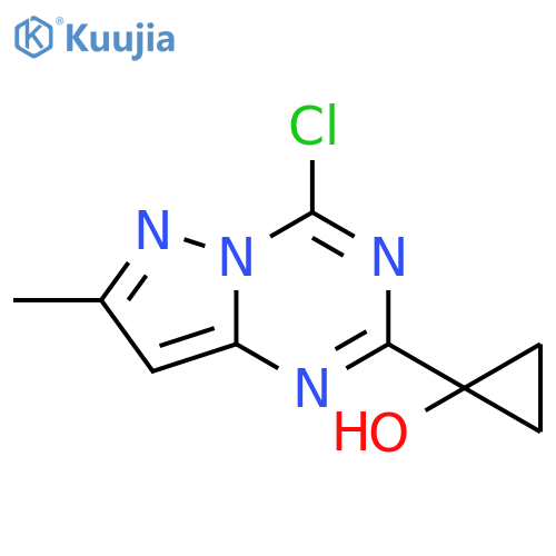 1-(4-chloro-7-methyl-pyrazolo[1,5-a][1,3,5]triazin-2-yl)cyclopropanol structure