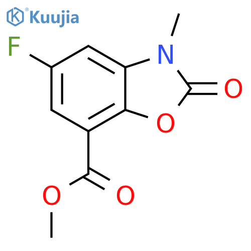 methyl 5-fluoro-3-methyl-2-oxo-1,3-benzoxazole-7-carboxylate structure