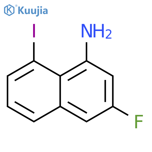 3-fluoro-8-iodo-naphthalen-1-amine structure