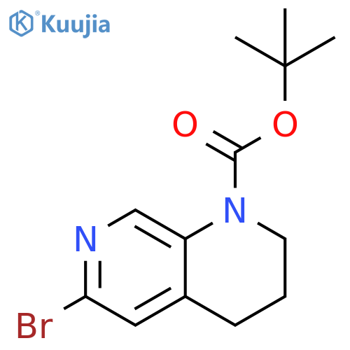 tert-butyl 6-bromo-3,4-dihydro-2H-1,7-naphthyridine-1-carboxylate structure