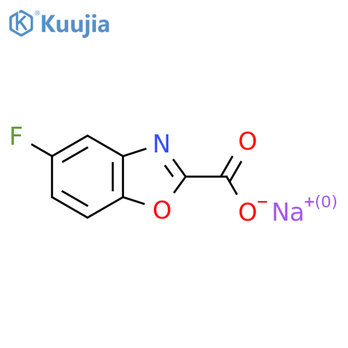 5-fluoro-1,3-benzoxazole-2-carboxylic acid;sodium salt structure