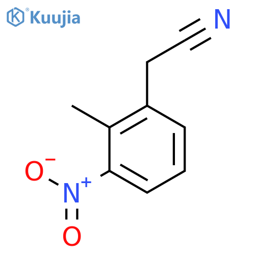 2-(2-methyl-3-nitrophenyl)acetonitrile structure