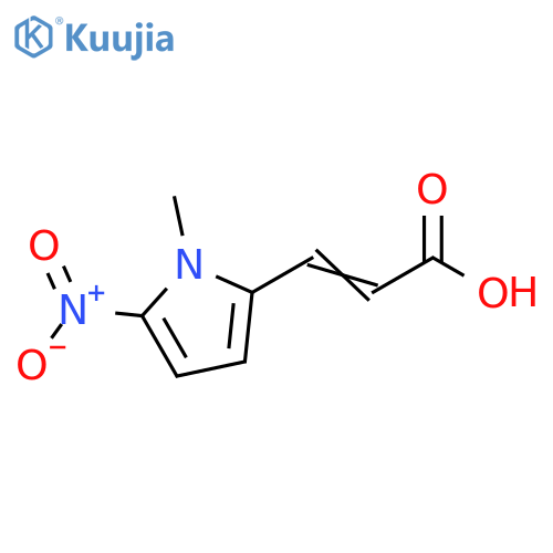 3-(1-methyl-5-nitro-1H-pyrrol-2-yl)-2-Propenoic acid structure