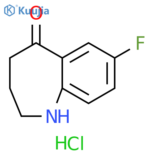 7-fluoro-1,2,3,4-tetrahydro-1-benzazepin-5-one;hydrochloride structure