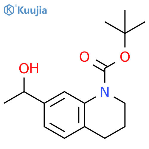 tert-butyl 7-(1-hydroxyethyl)-3,4-dihydro-2H-quinoline-1-carboxylate structure