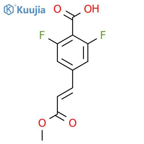 2,6-difluoro-4-[(E)-3-methoxy-3-oxo-prop-1-enyl]benzoic acid structure