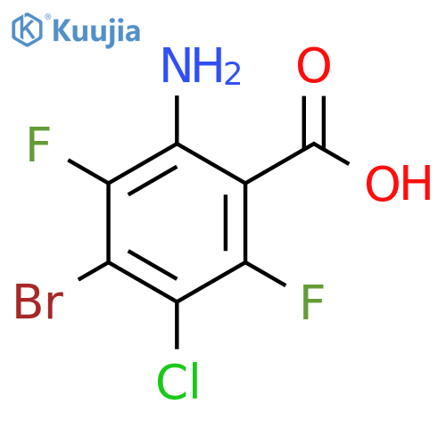 2-amino-4-bromo-5-chloro-3,6-difluoro Benzoic acid structure