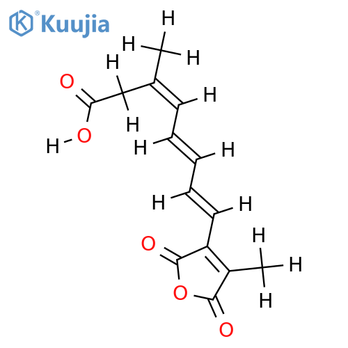 2-Methyl-deca-2xi,4xi,6xi,8c-tetraen-1,8,9-tricarbonsaeure-8,9-anhydrid structure