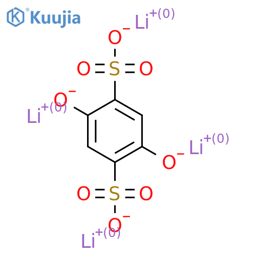 Tetralithium(1+) 2,5-disulfonatobenzene-1,4-bis(olate) structure