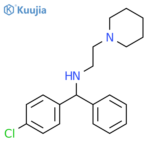 1-Piperidineethanamine,N-[(4-chlorophenyl)phenylmethyl]- structure