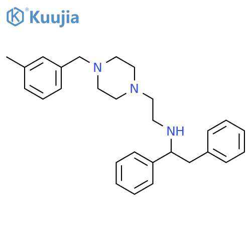 1-Piperazineethanamine,N-(1,2-diphenylethyl)-4-[(3-methylphenyl)methyl]- structure