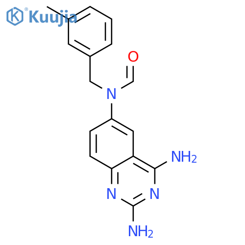 Formamide, N-(2,4-diamino-6-quinazolinyl)-N-[(3-methylphenyl)methyl]- structure