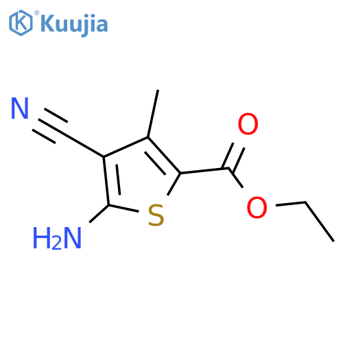 Ethyl 5-amino-4-cyano-3-methylthiophene-2-carboxylate structure