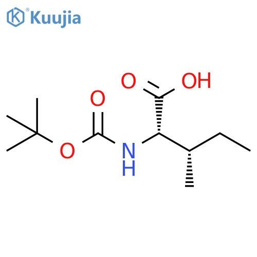 2-{(tert-butoxy)carbonylamino}-3-methylpentanoic acid structure