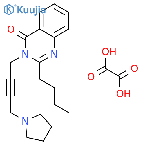 2-butyl-3-[4-(pyrrolidin-1-yl)but-2-yn-1-yl]quinazolin-4(3H)-one ethanedioate (1:1) structure