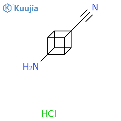 8-aminocubane-1-carbonitrile hydrochloride structure