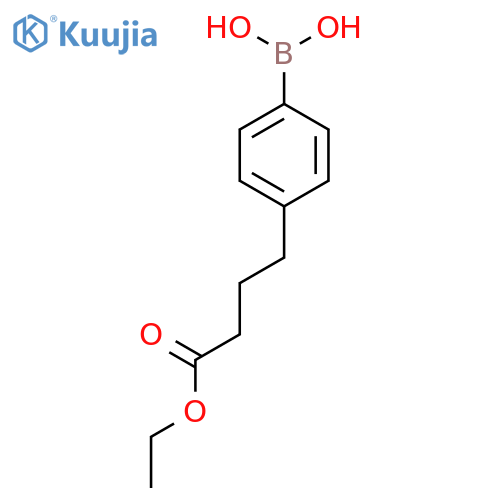 4-(4-ethoxy-4-oxobutyl)phenylboronic acid structure