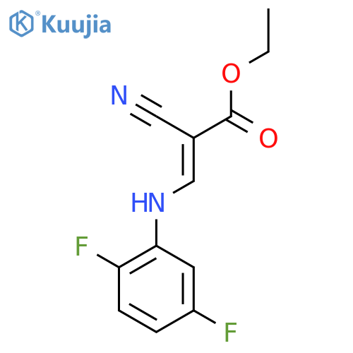 Ethyl 2-Cyano-3-(2,5-difluorophenyl)aminoprop-2-enoate structure