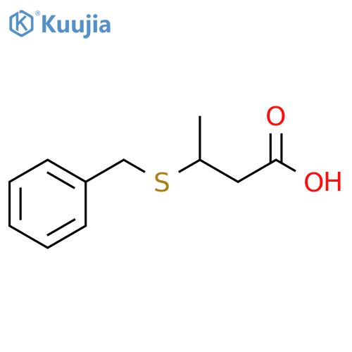 Butanoic acid, 3-[(phenylmethyl)thio]- structure