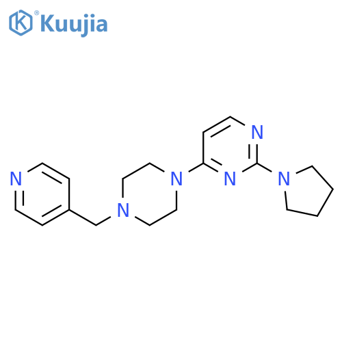 4-{4-[(Pyridin-4-yl)methyl]piperazin-1-yl}-2-(pyrrolidin-1-yl)pyrimidine structure