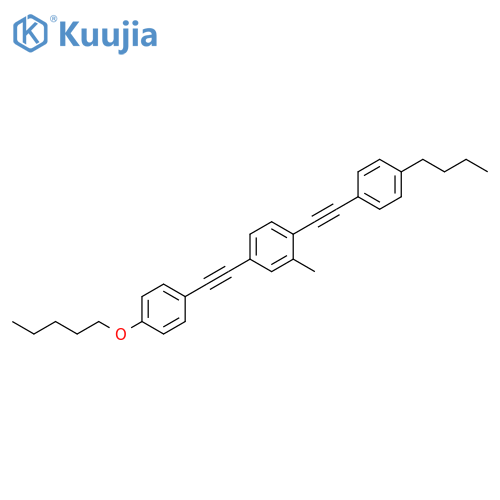 Benzene,1-[(4-butylphenyl)ethynyl]-2-methyl-4-[[4-(pentyloxy)phenyl]ethynyl]- structure