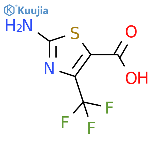 2-amino-4-(trifluoromethyl)-1,3-thiazole-5-carboxylic acid structure