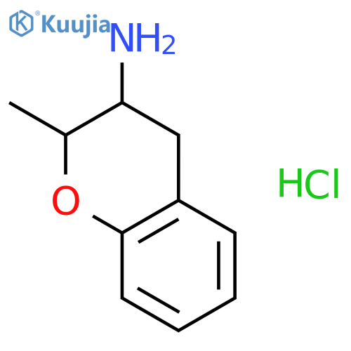 2H-1-Benzopyran-3-amine, 3,4-dihydro-2-methyl-, hydrochloride structure